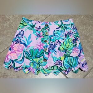 EUC Lilly Pulitzer Kaylie Skort Amethyst Tint Mermaid Mermaid in the Shade 00